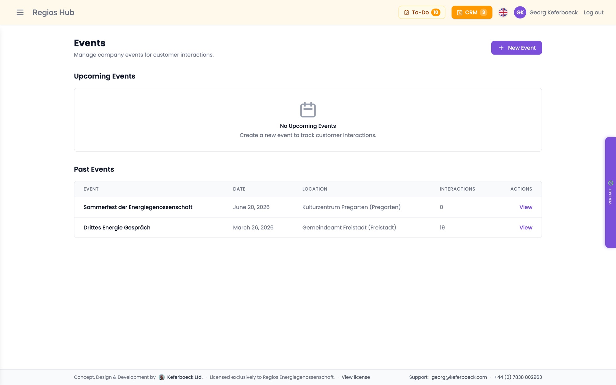Event operations: registrations, capacity and status at a glance