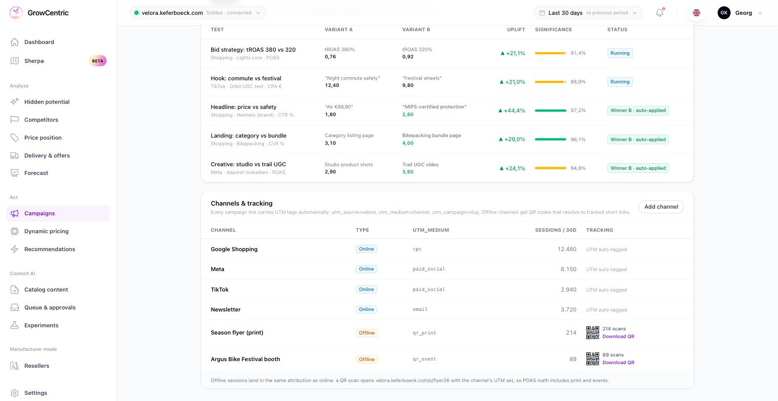 Campaign & UTM Management Dashboard